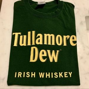 Men's Tullamore Dew Irish Whiskey T-Shirt Sz XL Green Gildan Ultra Cotton EUC